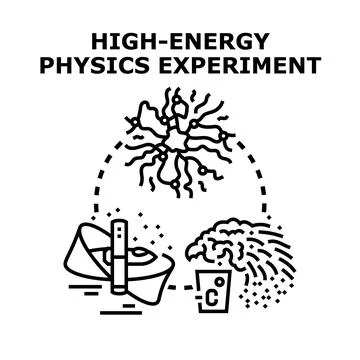 High energy physics experiment research concept Stock Illustration