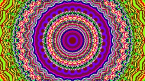 High energy psychedelic mandala animation Stock Footage 345448313