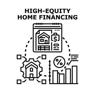 High equity home financing and property investment concept Ilustración de archivo