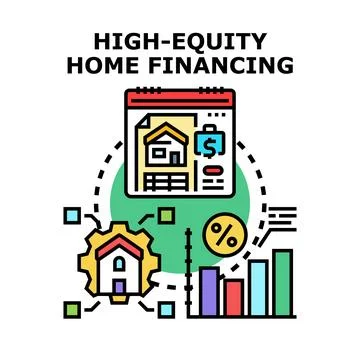 High equity home financing and property investment concept Ilustración de archivo