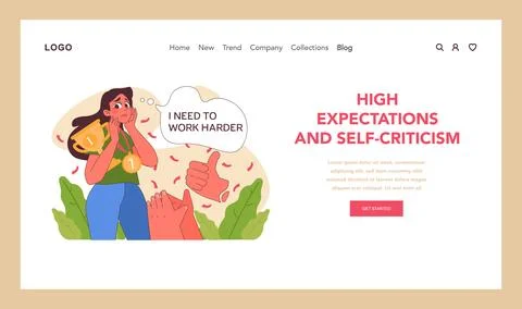 High expectations concept. Flat vector illustration Stock Illustration