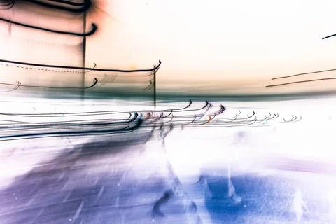High-Exposure Horizontal Linear Strokes Stock Photos