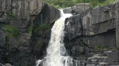 High Falls Of The Pigeon River Stock Footage 796079