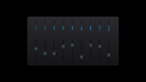 A high-fidelity 2D flat icon of a sound mixing desk featuring vertical fade.. Stock-Footage 346202436