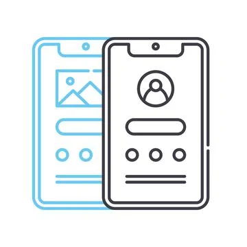 High fidelity wireframes line icon, outline symbol, vector illustration, concept Stock-Illustration