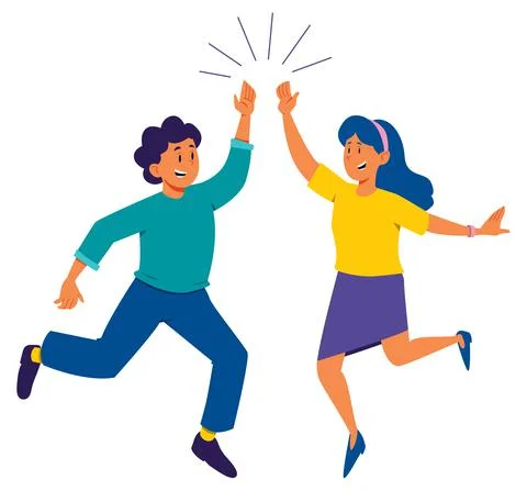 High Five Design Illustrazione stock