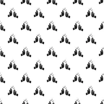 High five hand gesture seamless pattern background Illustrazione stock