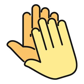 High five hands symbolizing teamwork, success, and celebration Stock Illustration