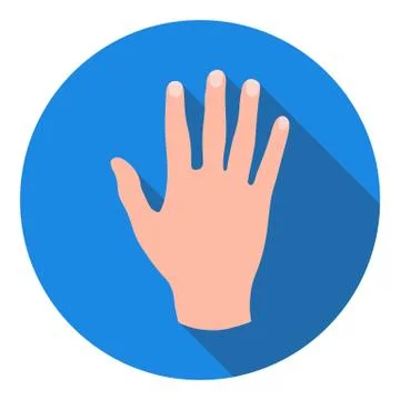 High five icon in flat style isolated on white background. Hand gestures symbol Stock Illustration
