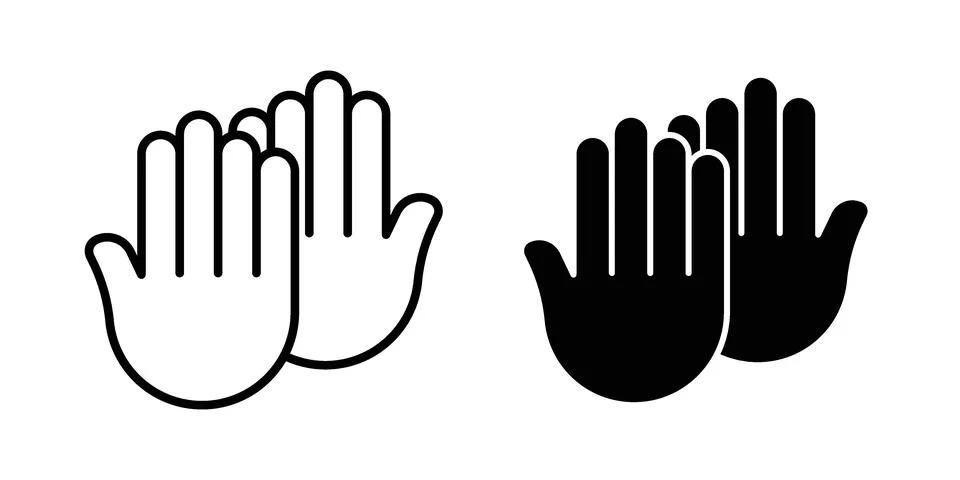 High Five icon set, collection of vector icons Stock Illustration