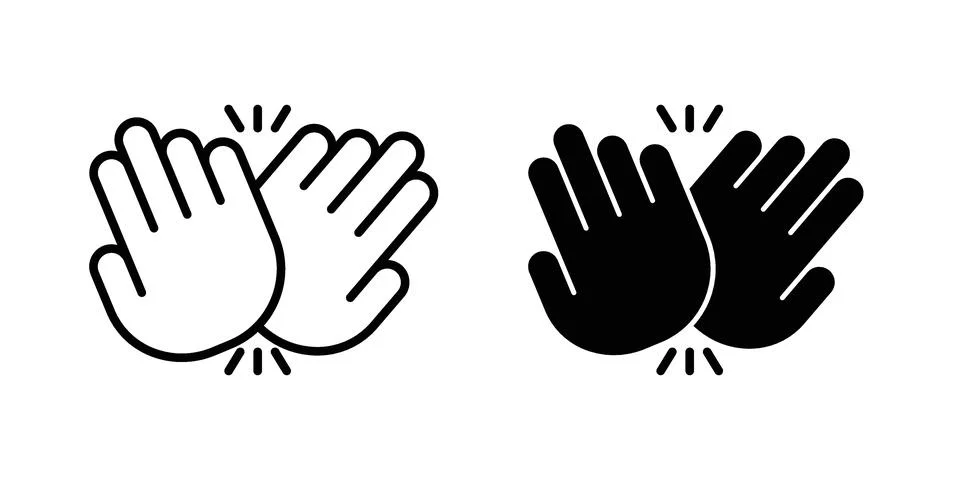 High Five icon set. Vector EPS 10 Stock Illustration