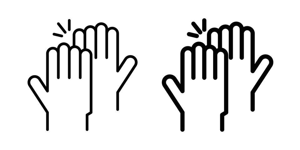High Five icon vector design. EPS10 Stock Illustration