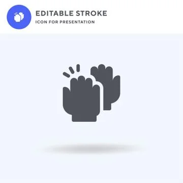 High Five icon vector, filled flat sign, solid pictogram isolated on white, logo Stock Illustration