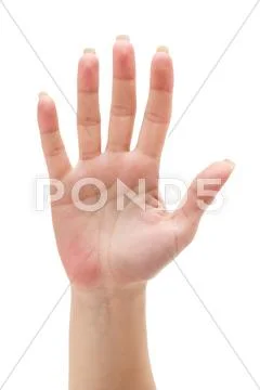 High Five Isolated on a White Background Stock Photos