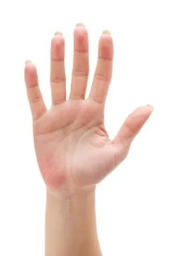 High Five Isolated on a White Background Foto stock