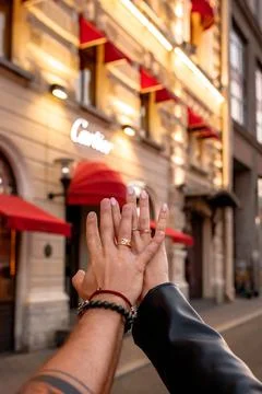 High Five in Paris Foto stock