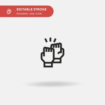 High Five Simple vector icon. Illustration symbol design template for web mob Stock Illustration
