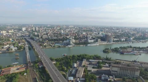 High flight down over bridge Vídeo Stock 56929939