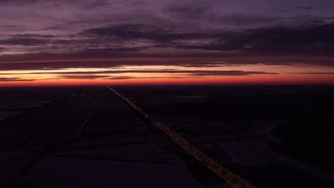 High flight in front of sunrise Stock-Footage 123769835