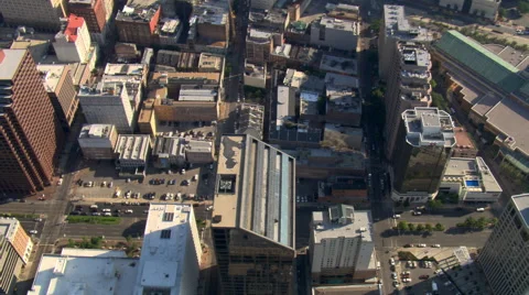 High flight over New Orleans  cityscape Stock Footage 59540328