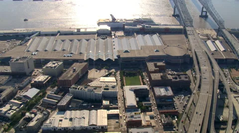 High flight past New Orleans Convention Center. Shot in 2007. Stock Footage 59521785