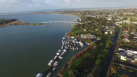 High fly pass Goolwa and Hindmarsh Island Bridge Видео 55814451