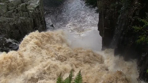 High Force, Upper Teesdale, County Durham, UK. Stock Footage 125484290