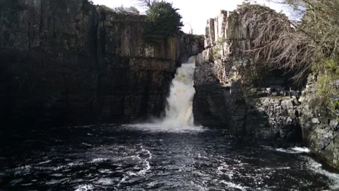High Force Water Fall 100 fps Stock Footage 270232335