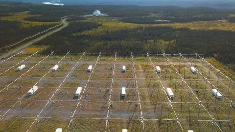 High Frequency Active Auroral Research Program in Alaska, Aerial View Stock Footage 115365242
