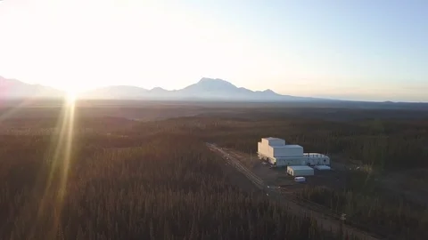 High Frequency Active Auroral Research Program government building Stock Footage 118647196