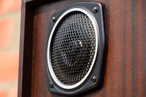 High frequency dynamics of a three-lane speaker system. Soviet vintage acoust Stock Photos