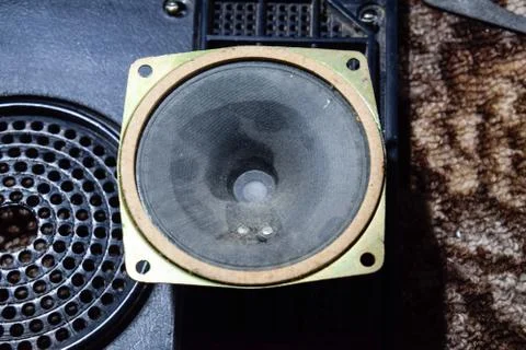 High frequency speaker Soviet-made 3GD-31, 5 GDV-1-8 . Revision and repair of Stock Photos