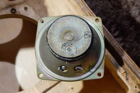 High frequency speaker Soviet-made 3GD-31, 5 GDV-1-8 . Revision and repair of Stock Photos