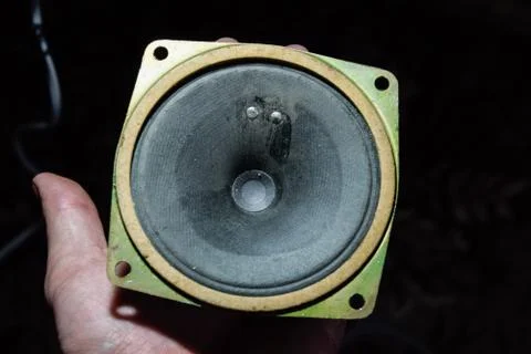 High frequency speaker Soviet-made 3GD-31, 5 GDV-1-8 . Revision and repair of Stock Photos