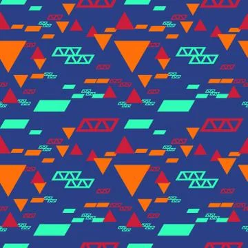 High future technology seamless pattern Stock Illustration