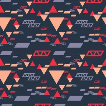 High future technology seamless pattern Stock Illustration