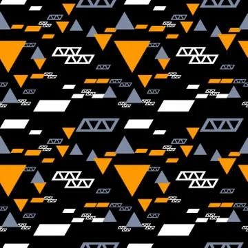 High future technology seamless pattern Illustrazione stock
