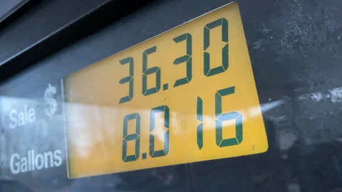 High Gas Prices Close Up At Pump Stock Footage 172256452