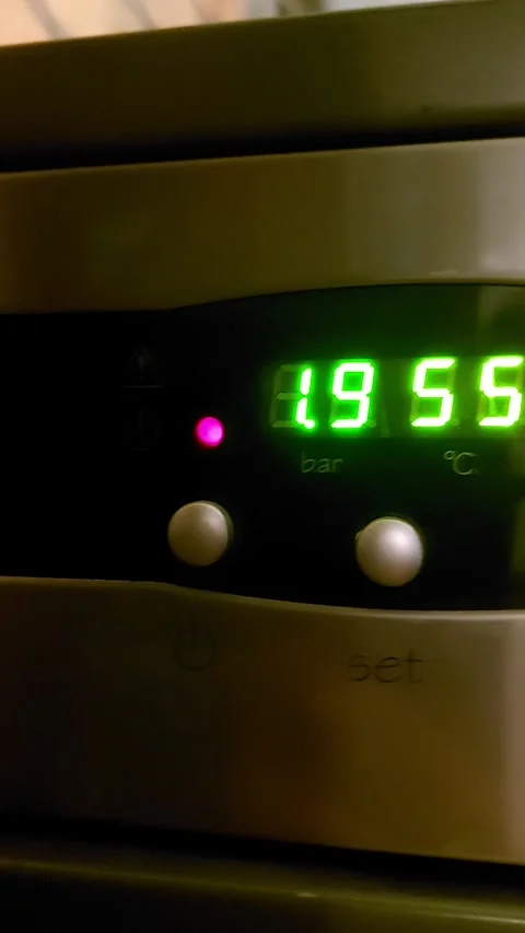 High heating cost concept with 50 euro banknote near boiler control panel Stock Footage 334081831