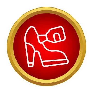 High heel pump shoe icon vector illustration Stock Illustration