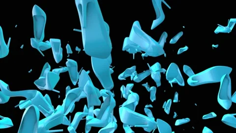 High heel pumps Blue Stock Footage 146731434