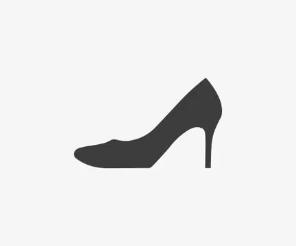 High heel shoe icon. Vector illustration, flat design. Stock Illustration