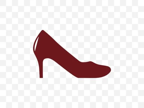 High heel shoe icon. Vector illustration, flat design. Illustrazione stock