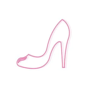 High heel shoe icon. Vector Stock Illustration