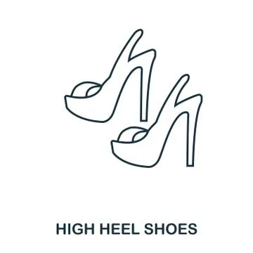 High Heel Shoes icon. Flat style icon design. UI. Illustration of high heel Stock Illustration