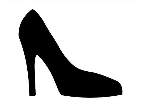 High heel silhouette vector art Stock Illustration