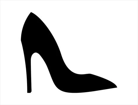 High heel silhouette vector art Stock Illustration