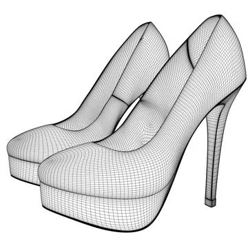 High Heel Stilettos ~ 3D Model ~ Download #91386556 | Pond5