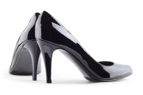 High-heeled shoes isolated on white background Stock Photos