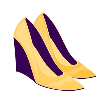 High heels. Attractive female accessory, beautiful shoe. Stock Illustration